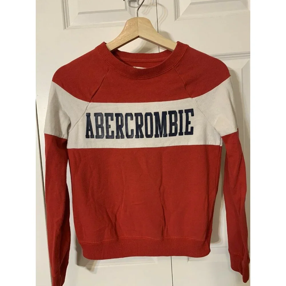 Abercrombie Kids Red Sz 11/12‎ Sweatshirt long sleeve t shirt pullover